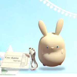Cute Rabbit Night Light Soft Silicone